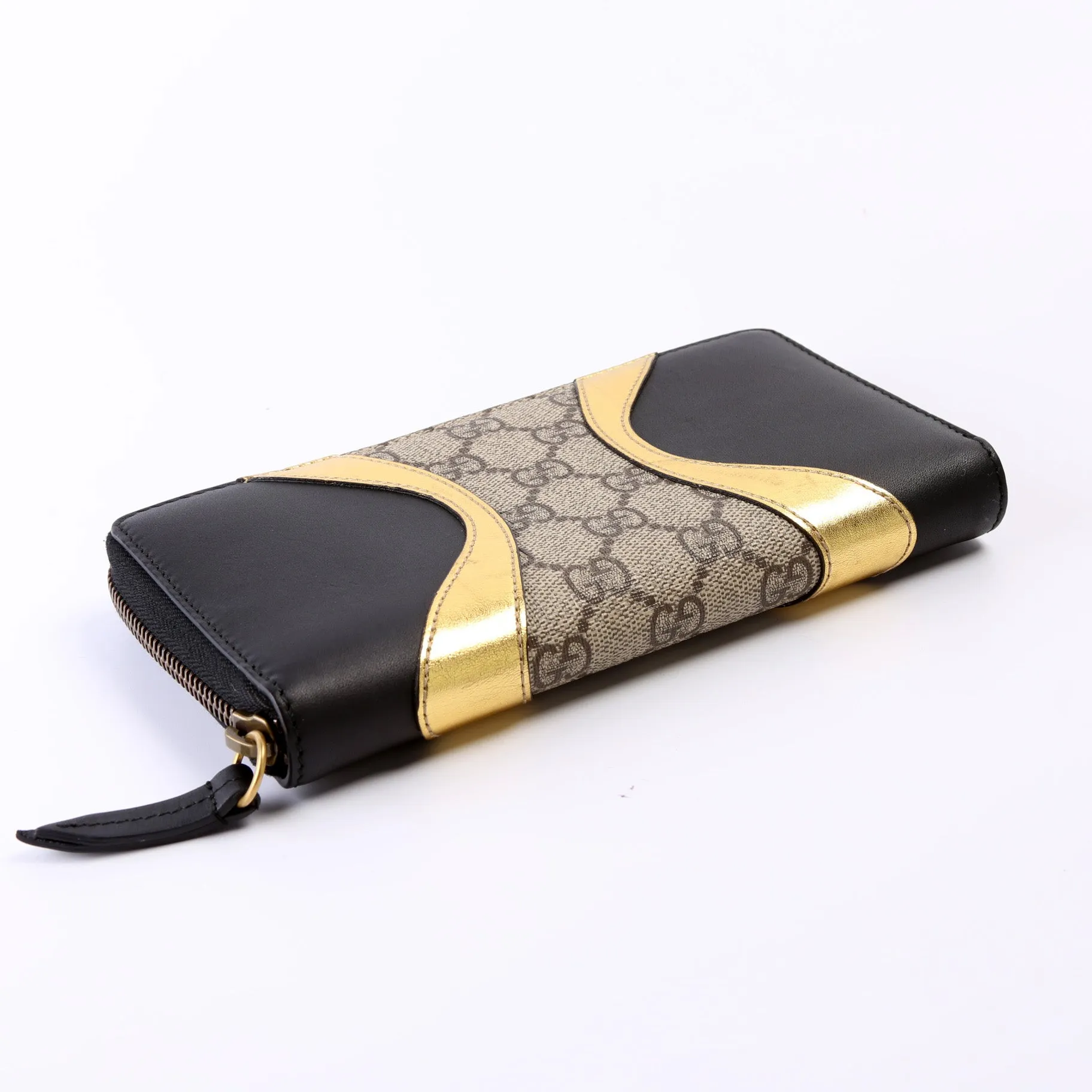 410102 Gucci Supreme Calfskin Zip Around Wallet