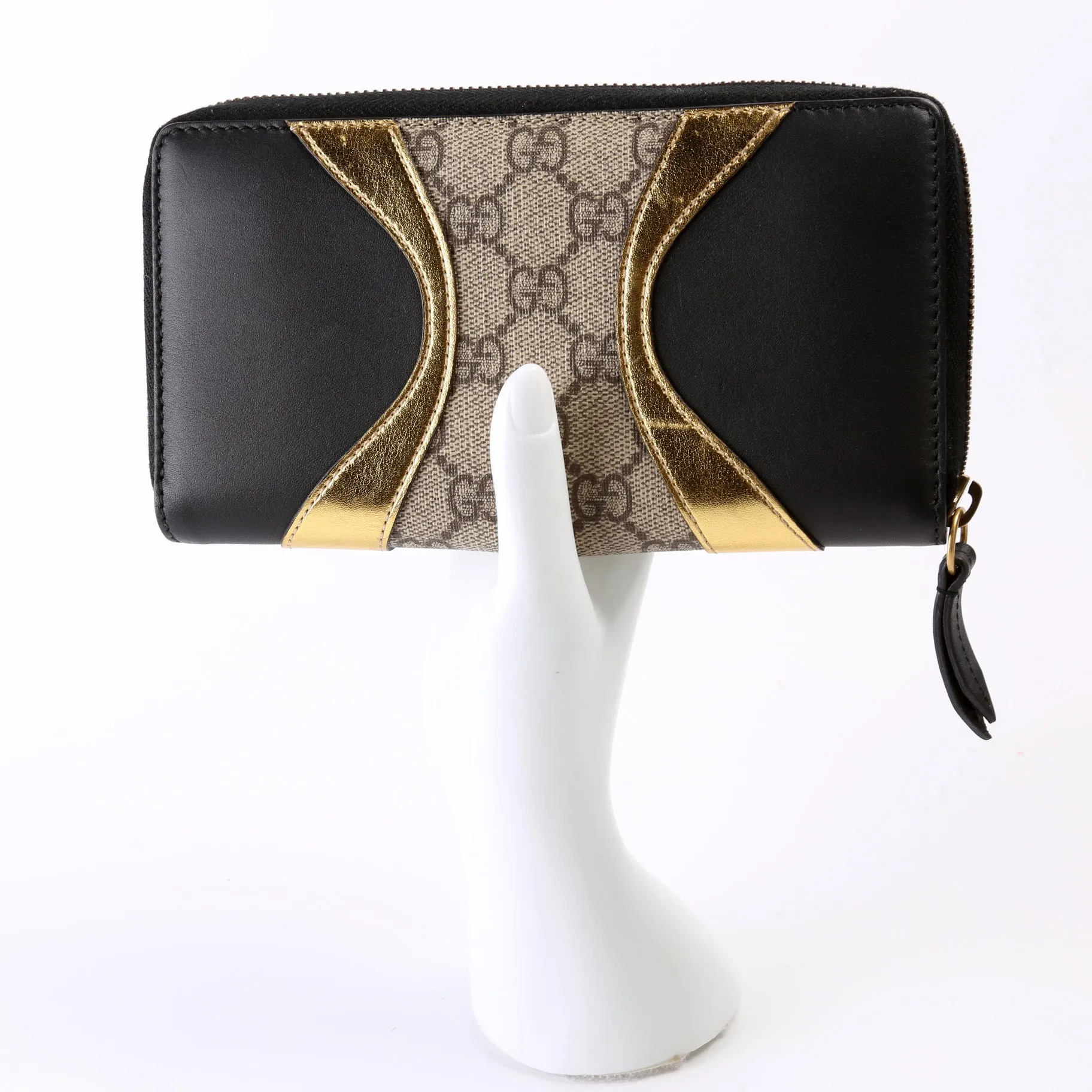 410102 Gucci Supreme Calfskin Zip Around Wallet