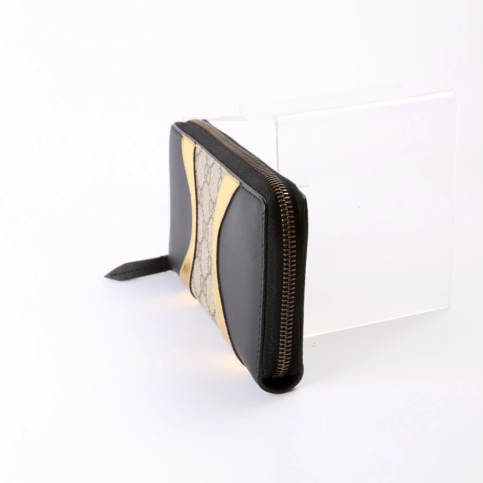 410102 Gucci Supreme Calfskin Zip Around Wallet