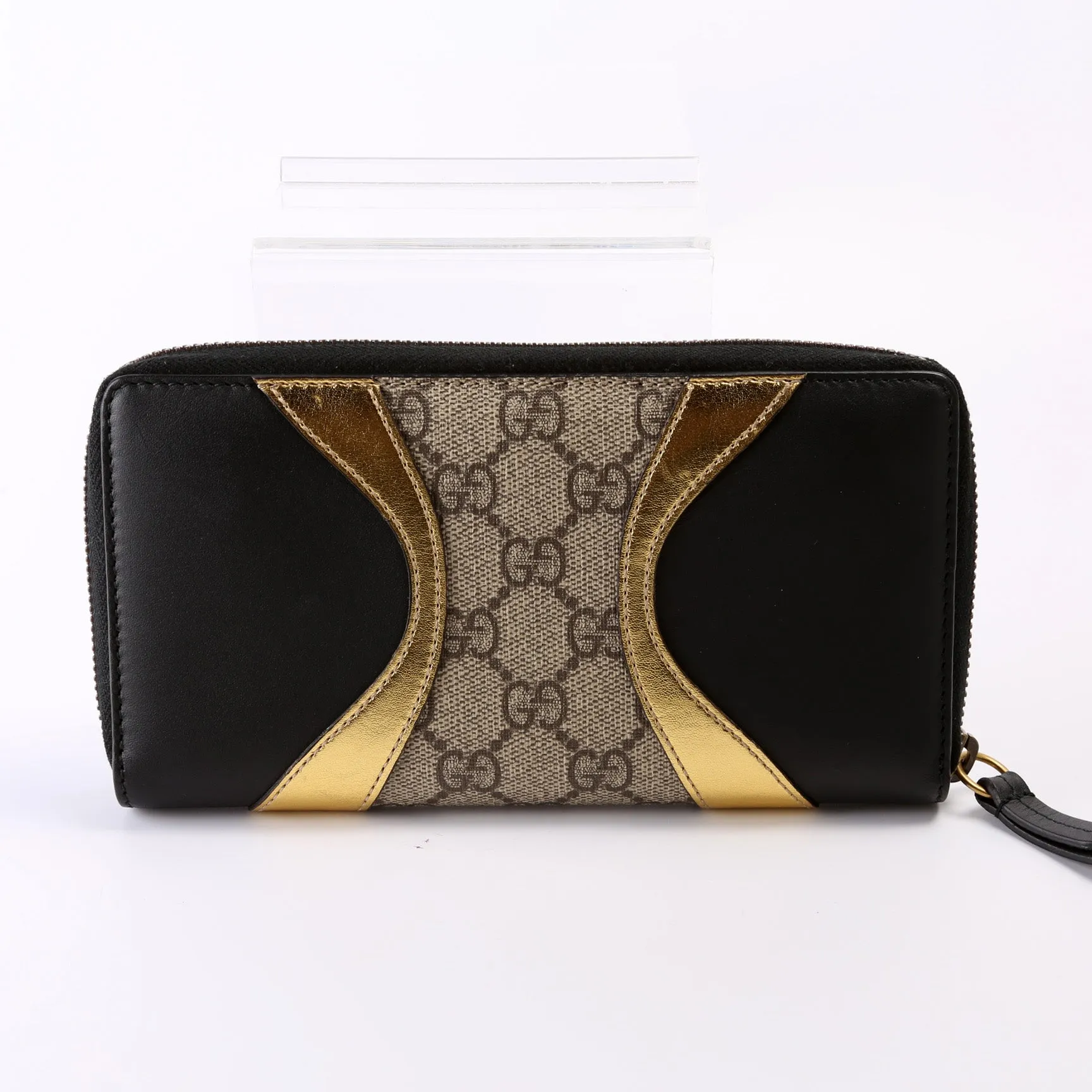 410102 Gucci Supreme Calfskin Zip Around Wallet