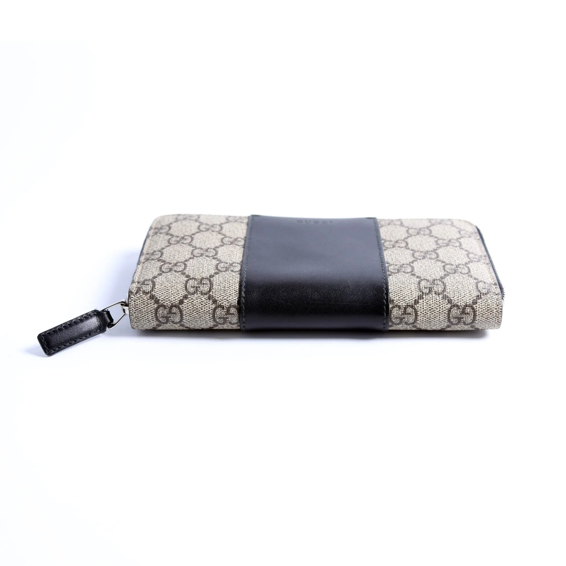 451249 GG Supreme/Leather Zip Around Wallet Beige/Black