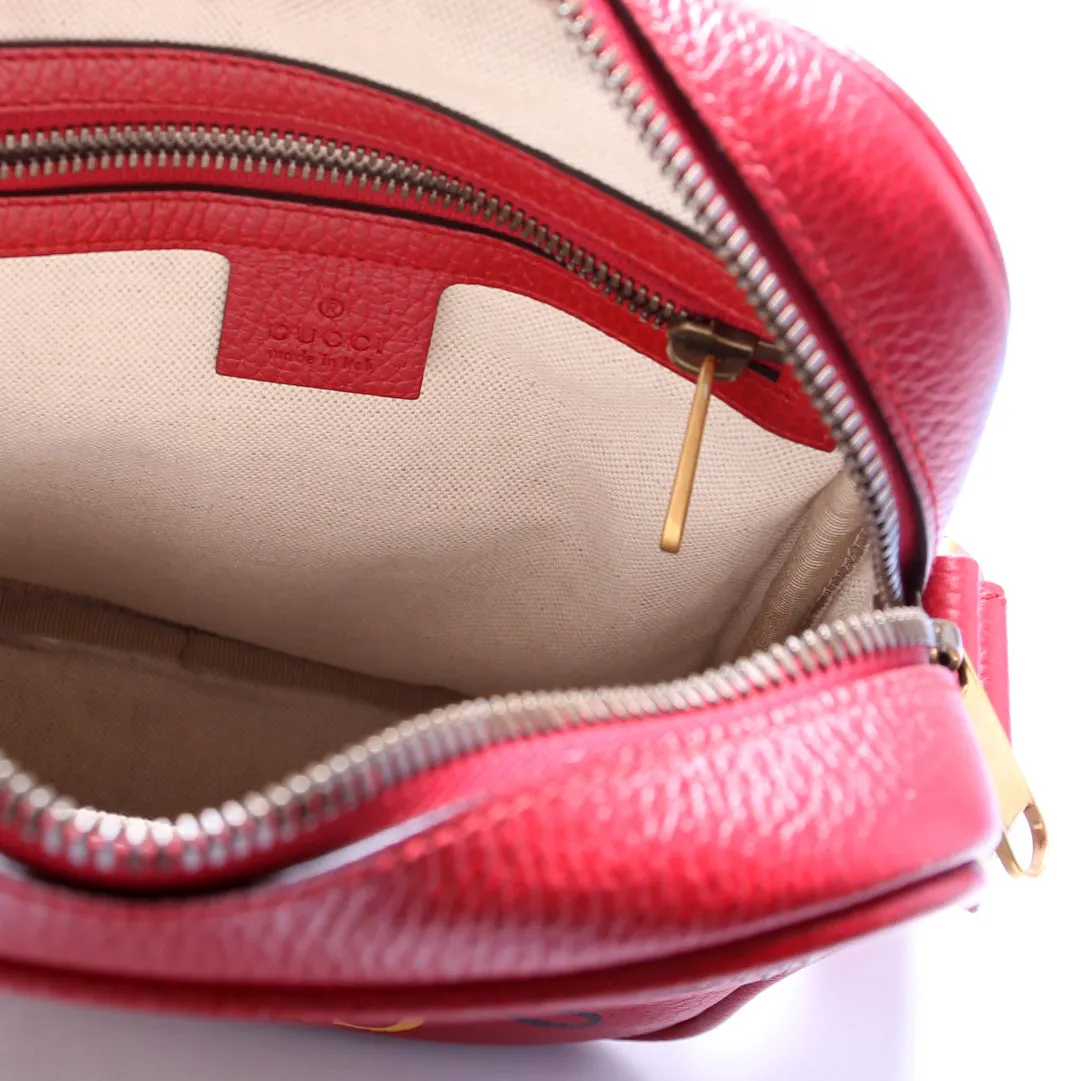 523591 Retro Logo Medium Messenger Bag Red