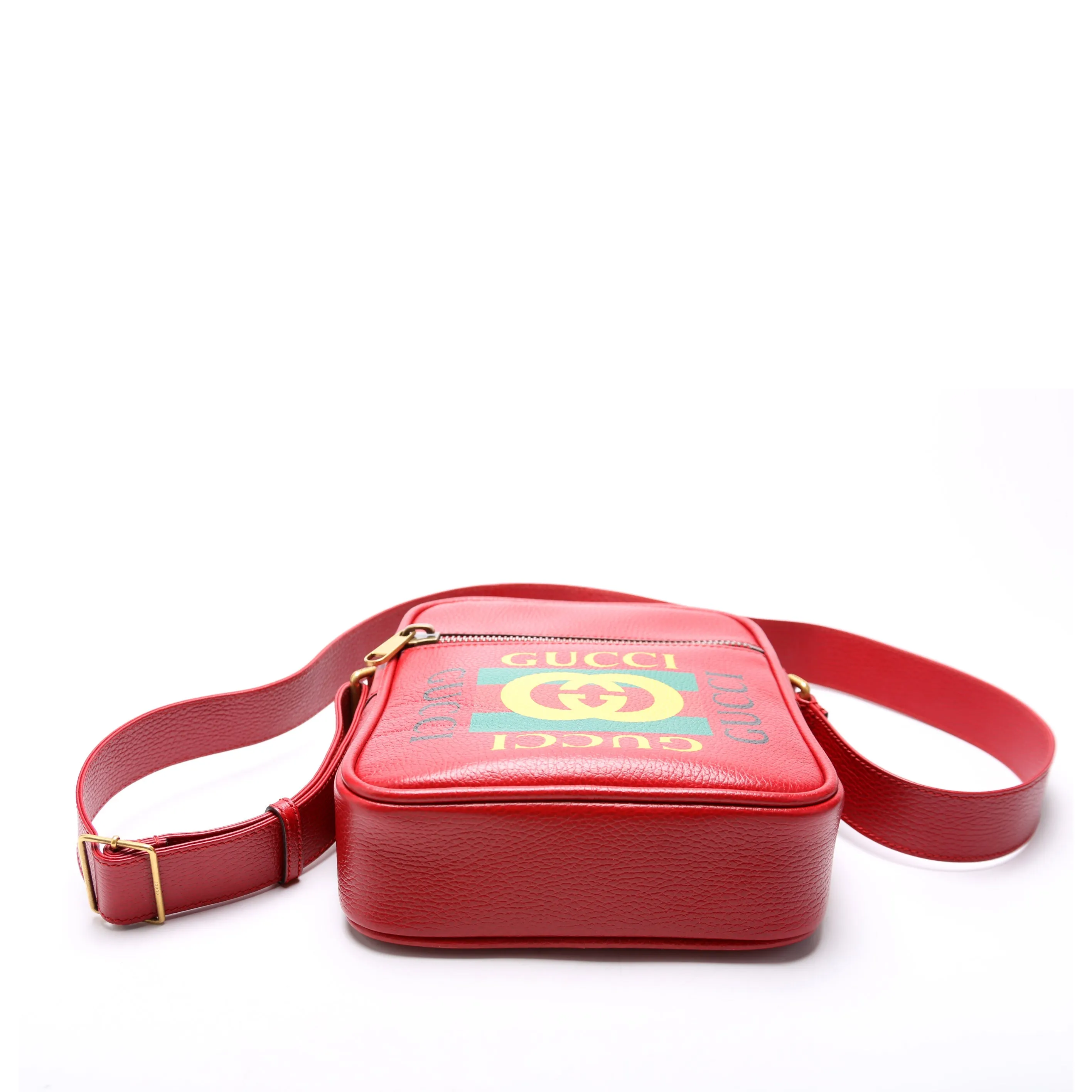 523591 Retro Logo Medium Messenger Bag Red