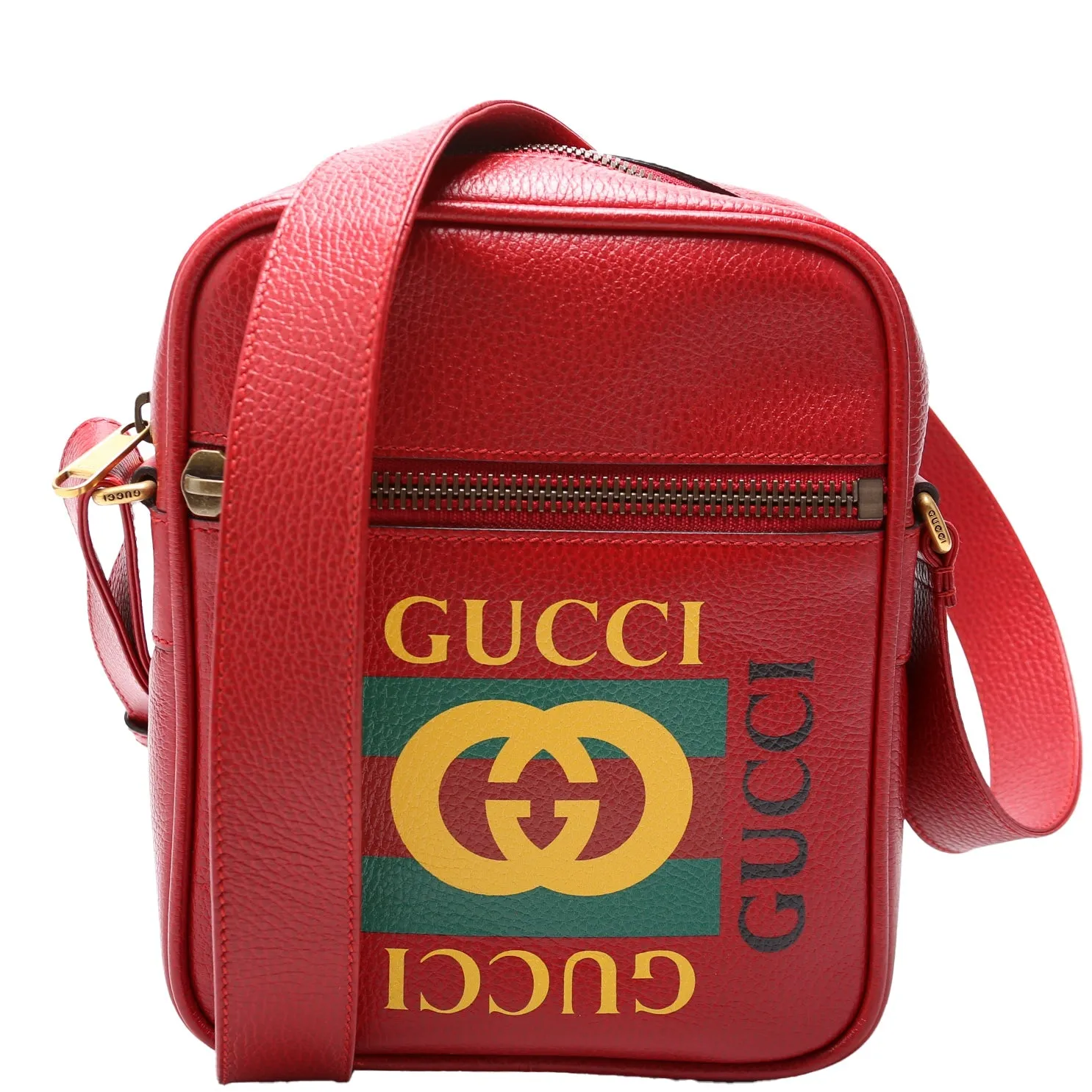 523591 Retro Logo Medium Messenger Bag Red
