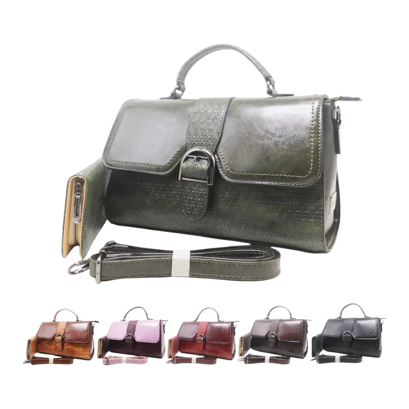 BS Vintage Buckle Crossbody Bag with Wallet