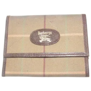 Burberry Multi Color Windowpane Plaid Vintage Wallet