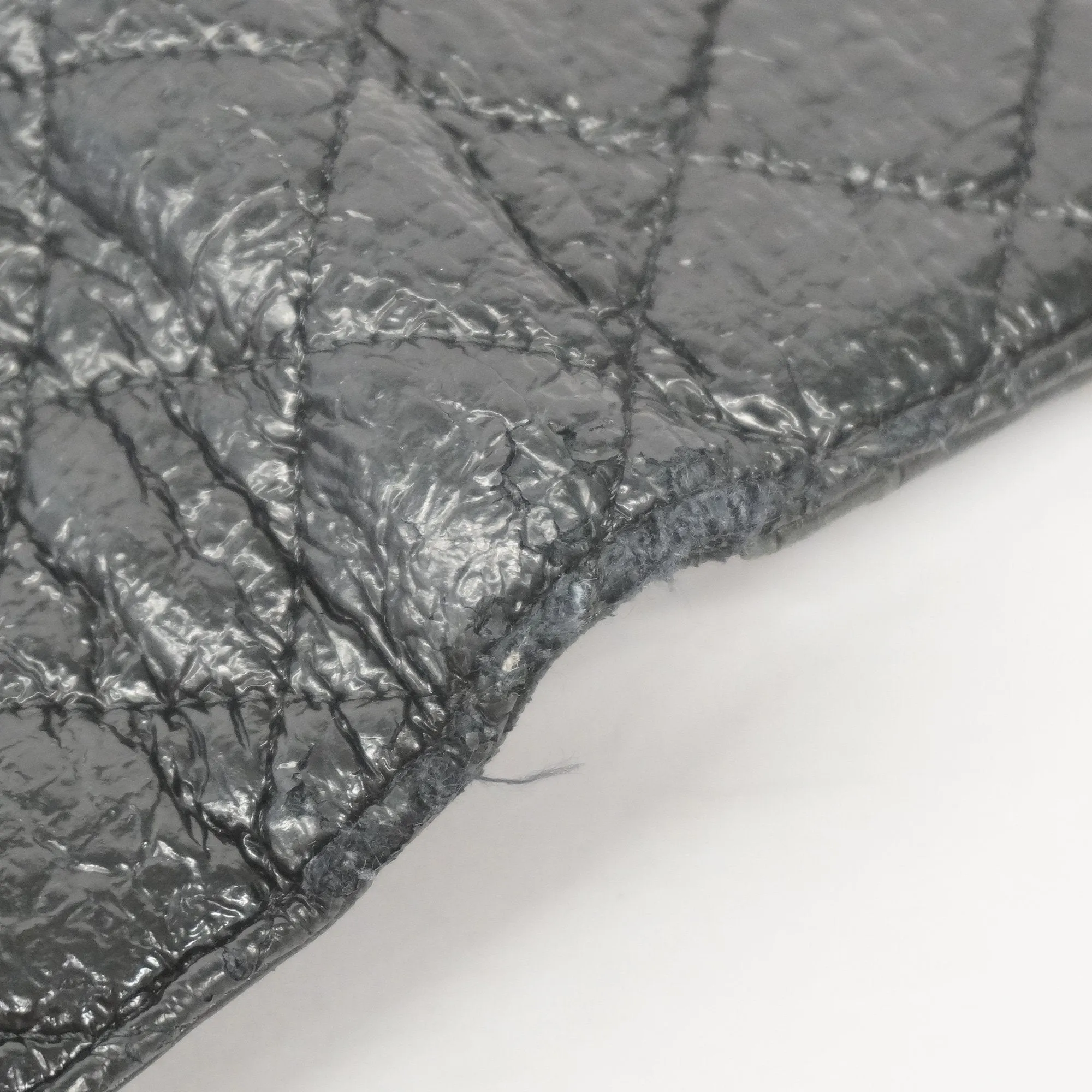 Chanel Bifold Long Wallet Cocomark Silver Metal Fittings Women's Leather Long Wallet (bi-fold) Black