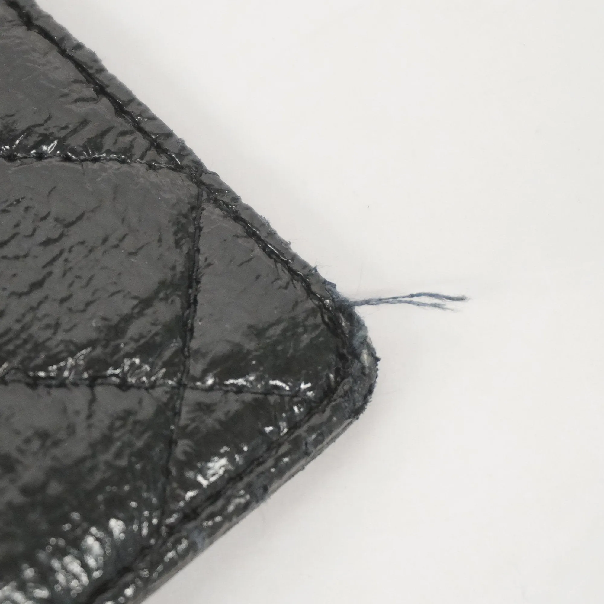 Chanel Bifold Long Wallet Cocomark Silver Metal Fittings Women's Leather Long Wallet (bi-fold) Black