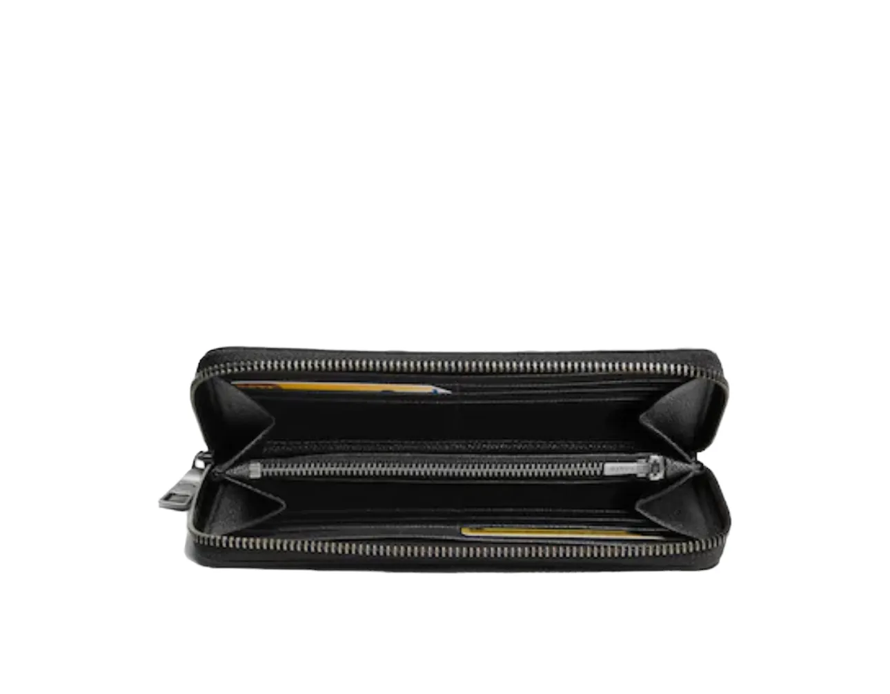 Coach Accordion Wallet In Signature Leather Black