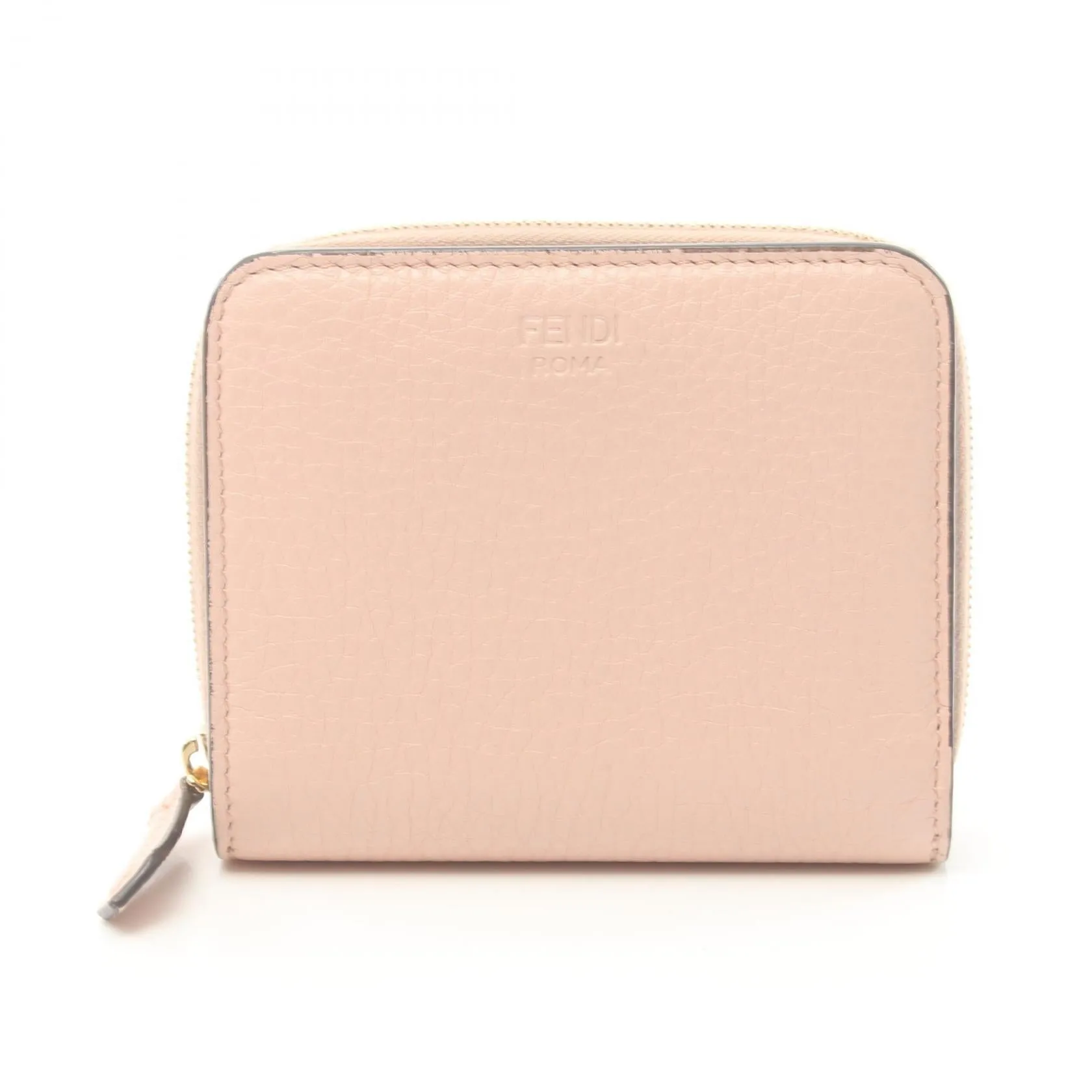 Fendi Leather Bifold Wallet Pink 8M0407