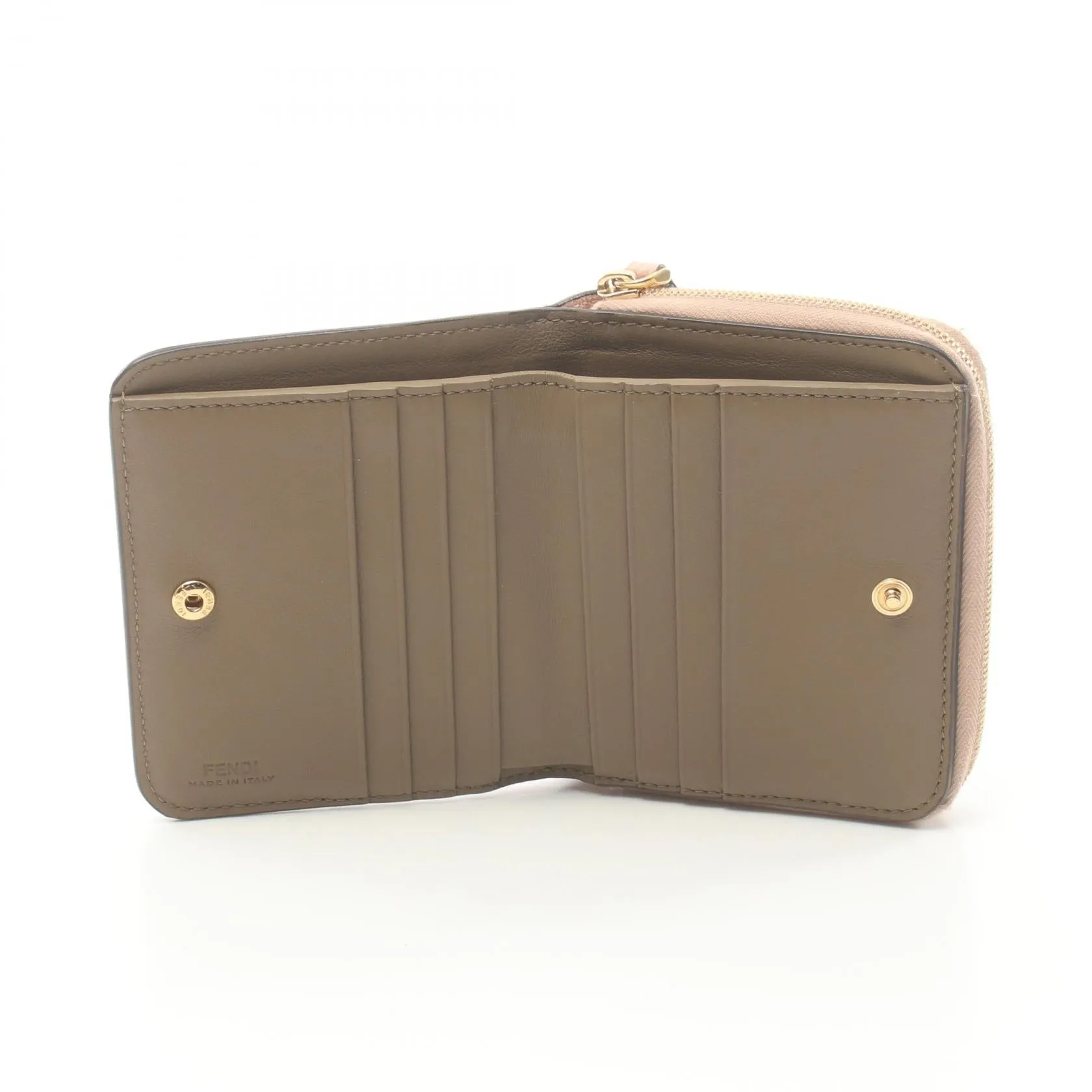 Fendi Leather Bifold Wallet Pink 8M0407