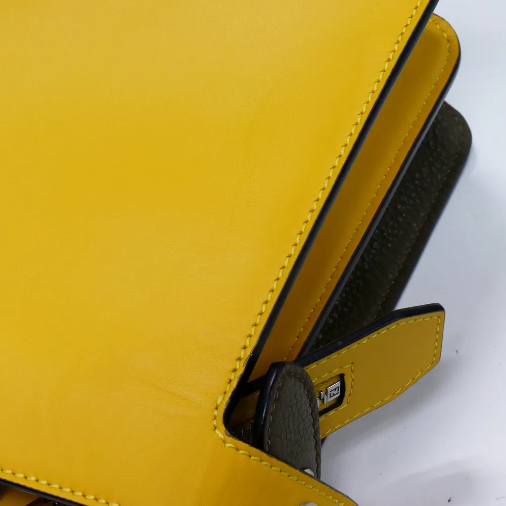 Fendi Peekaboo ISeeU Small Handbag Khaki Yellow