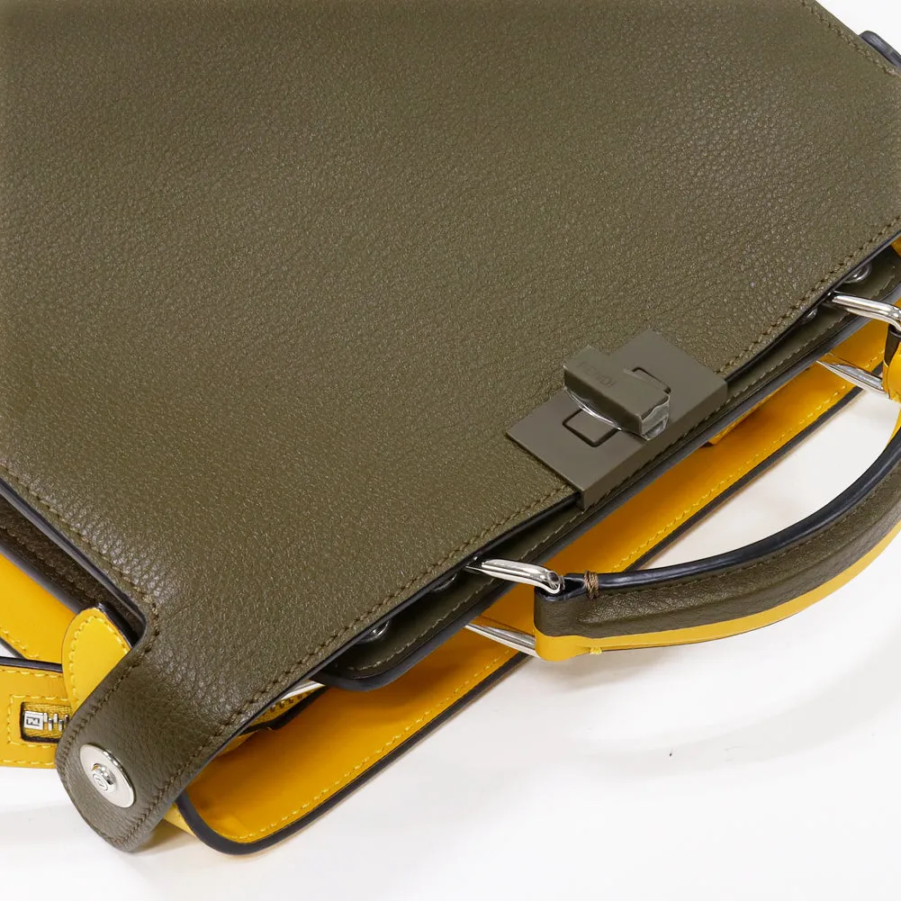 Fendi Peekaboo ISeeU Small Handbag Khaki Yellow
