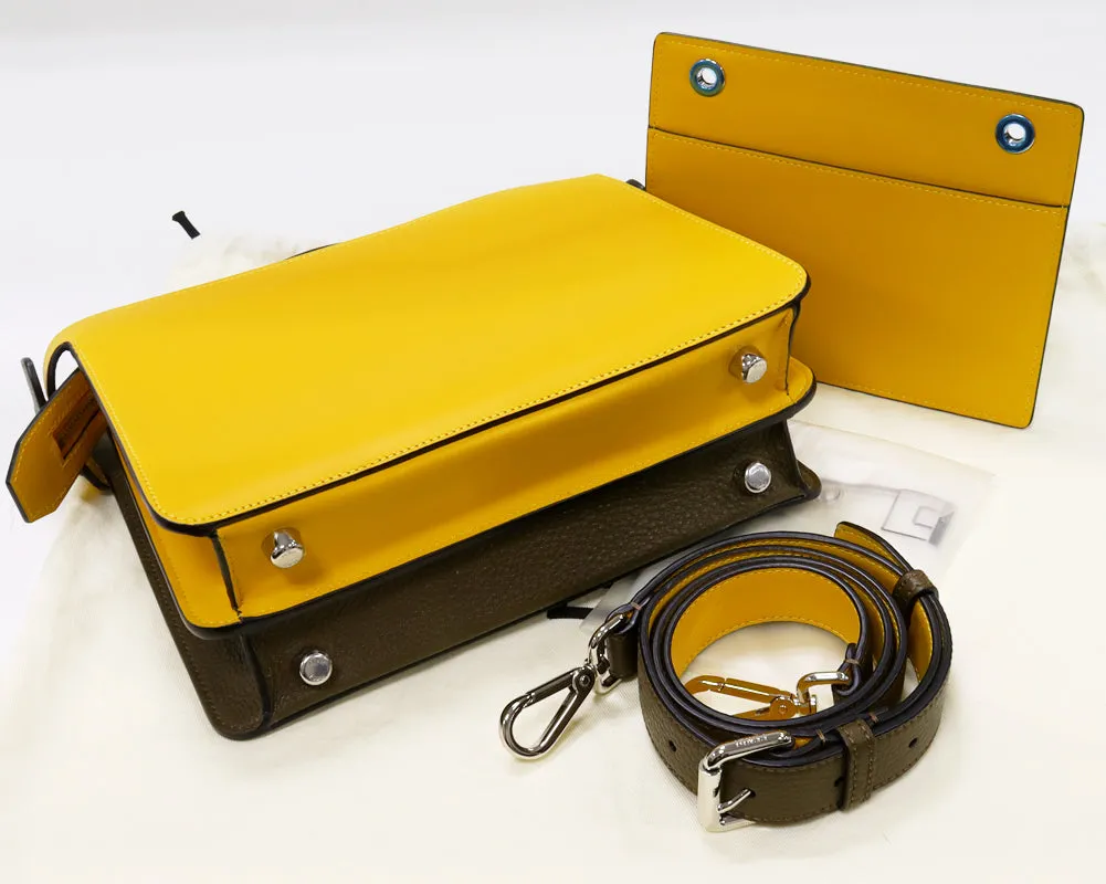 Fendi Peekaboo ISeeU Small Handbag Khaki Yellow