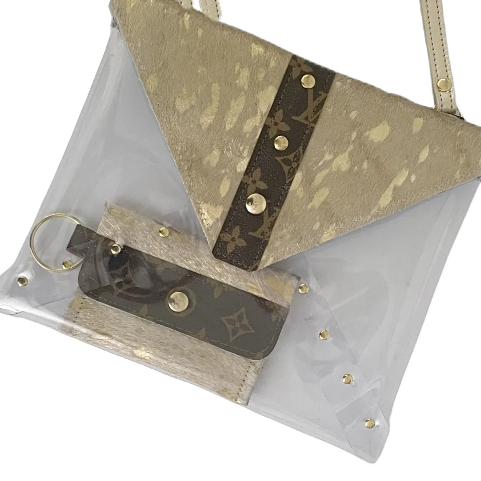 Game Time In Gold, Platinum Leather | Upcycled LV
