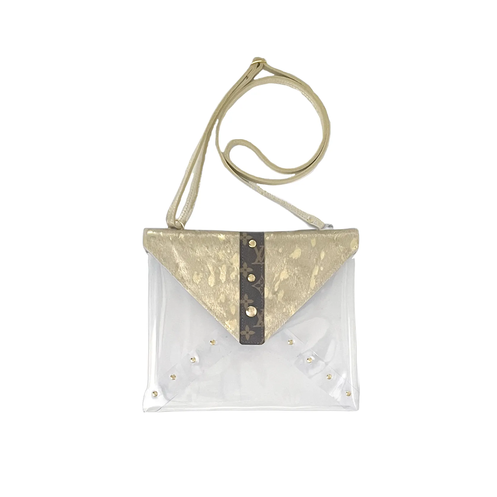 Game Time In Gold, Platinum Leather | Upcycled LV