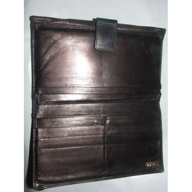Gucci Brown Snakeskin And Smooth Leather Vintage Wallet