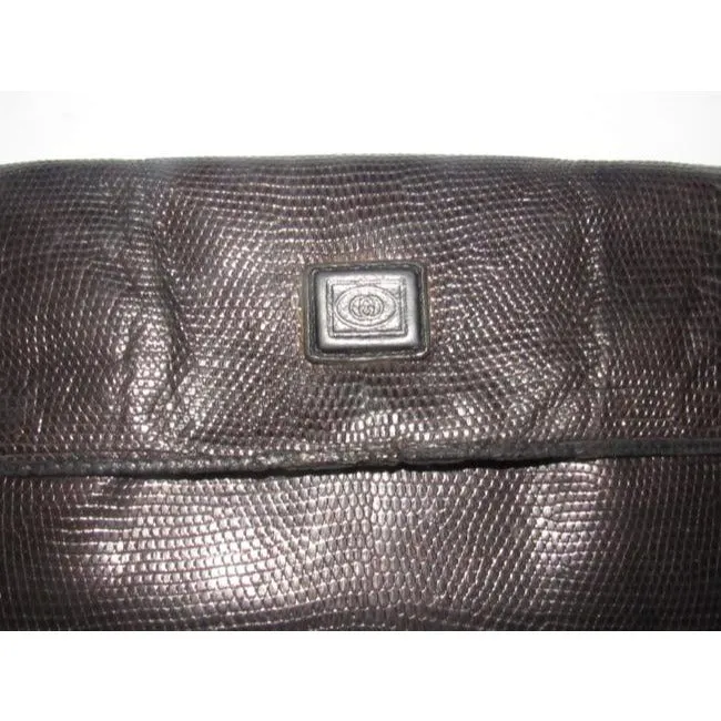 Gucci Brown Snakeskin And Smooth Leather Vintage Wallet