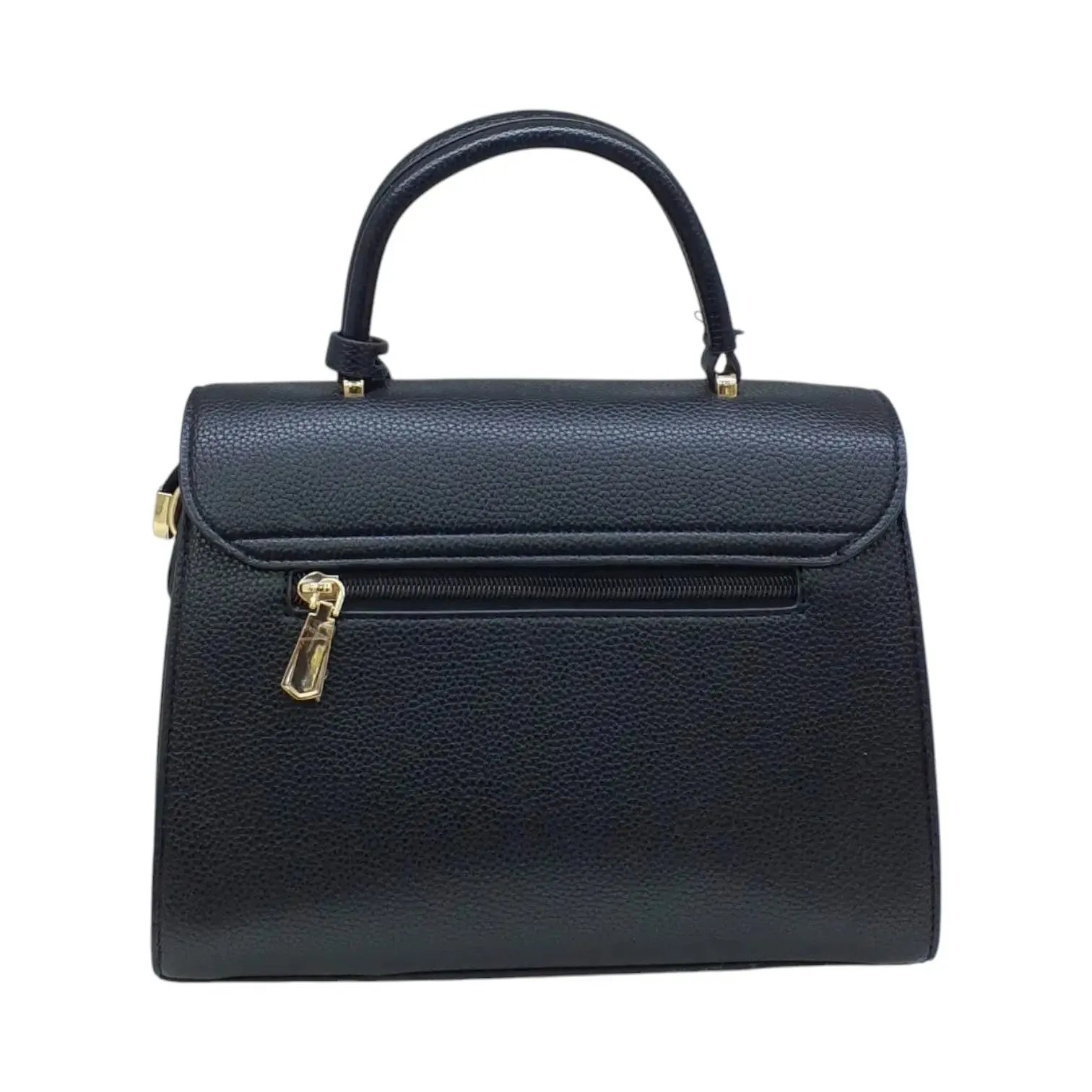 Miss Alita Curved Leather Handbag with Small Lock