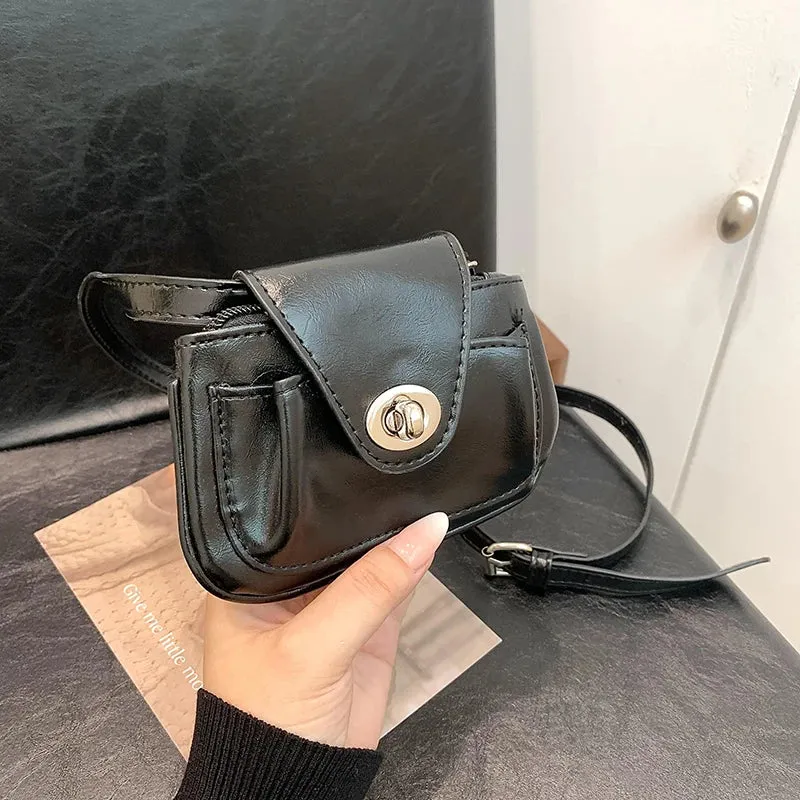 UAKISS  -  2024 Luxury Designer Women Mini Handbags and Purses 2024 Korean Fashion Shoulder Bag Lady Retro Chain Crossbody Bag