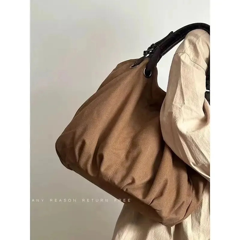 UAKISS  -  Japanese Retro Safari Style Canvas Bag New Large Capacity Multifunctional Crossbody Tote Bags