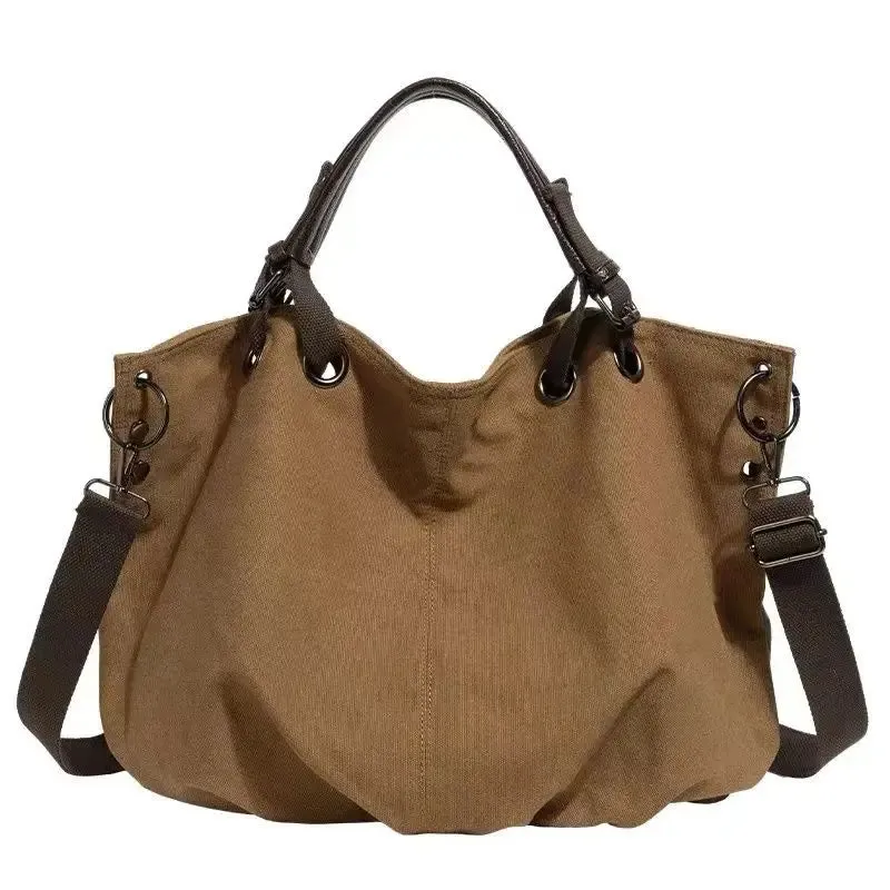 UAKISS  -  Japanese Retro Safari Style Canvas Bag New Large Capacity Multifunctional Crossbody Tote Bags