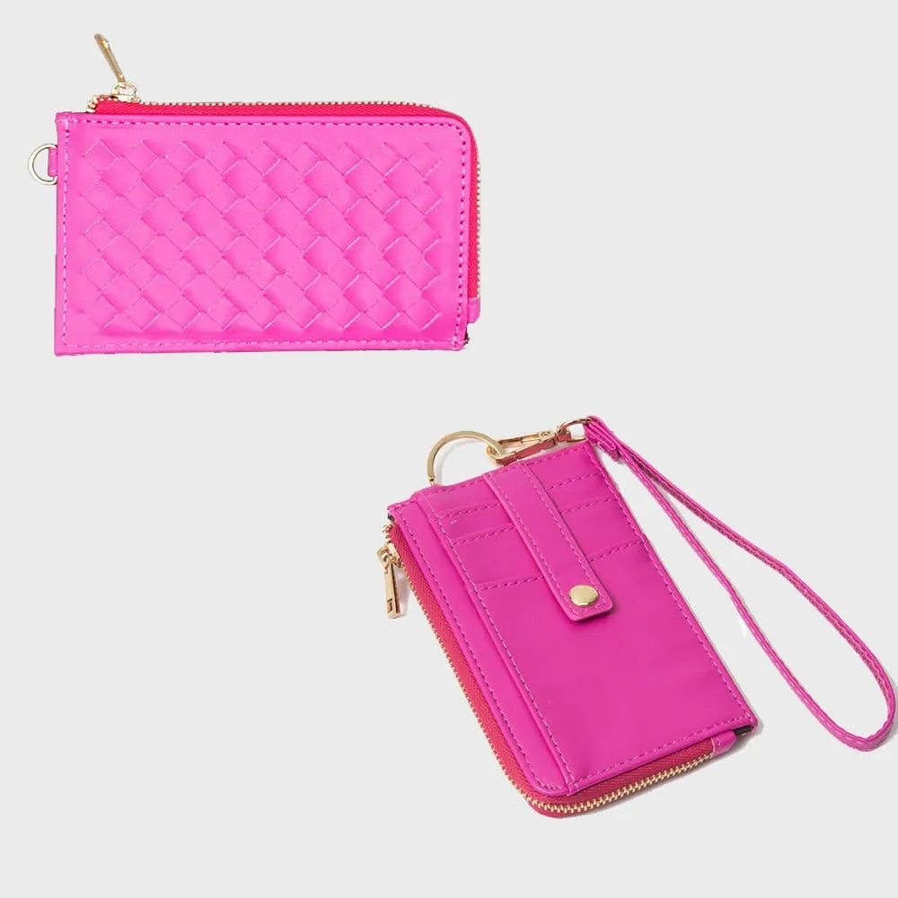 Woven Slim Cardholder Wallet / Wristlet (5 Colors)