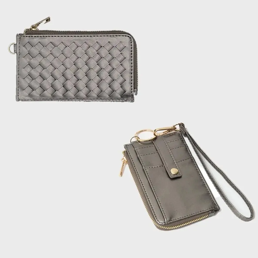 Woven Slim Cardholder Wallet / Wristlet (5 Colors)