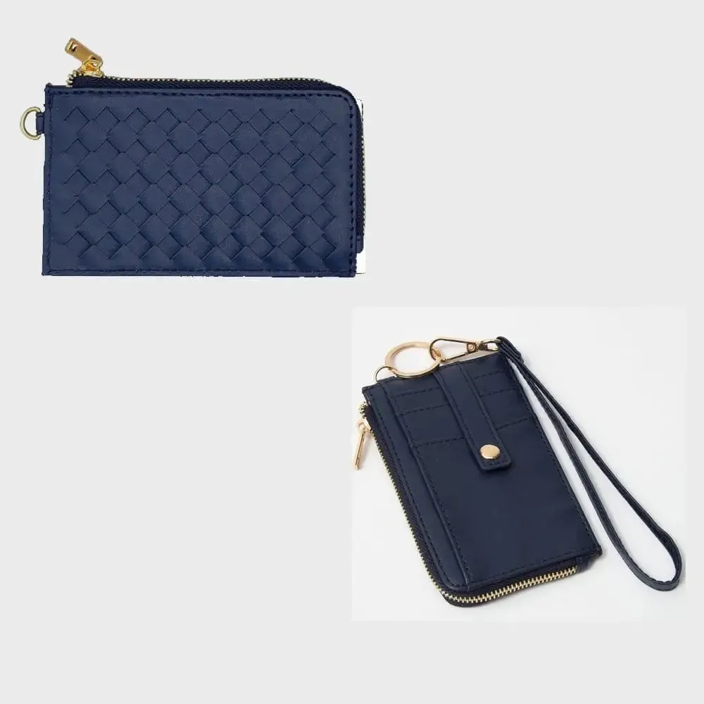 Woven Slim Cardholder Wallet / Wristlet (5 Colors)