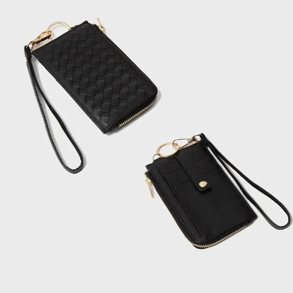 Woven Slim Cardholder Wallet / Wristlet (5 Colors)